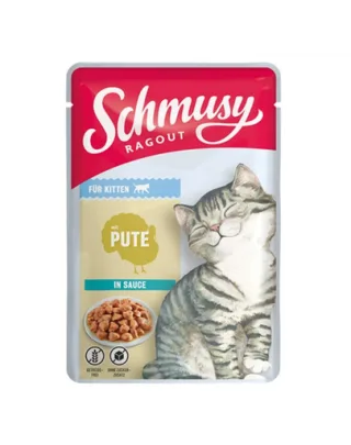 SCHMUSY RAGOUT plic hrana umeda pisicute 22x100 g curcan in sos