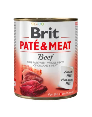 BRIT Pate&amp;Meat beef 800 g pate vita pentru caini