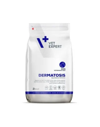 VET EXPERT Veterinary Diet Dog Dermatosis Salmon&amp;Potato 2 kg hrana uscata veterinara pentru caini