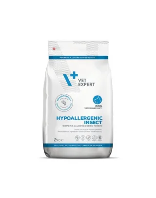 VET EXPERT Veterinary Diet Dog Hypoallergenic Insect 2 kg hrana veterinara pentru caini cu afectiuni dermatologice