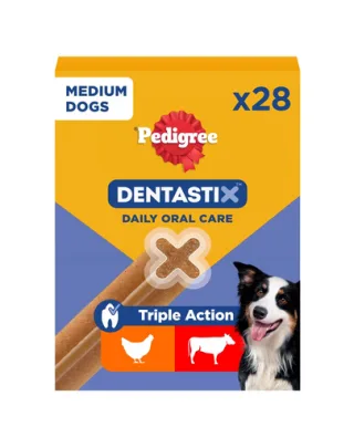 PEDIGREE DentaStix recompensa dentitie caini de talie medie 28 buc