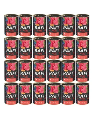 DOLINA NOTECI RAFI Conserve hrana caini, cu vita 24x400 g