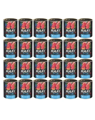 DOLINA NOTECI RAFI Hrana umeda pentru caini adulti, cu miel 24x400 g