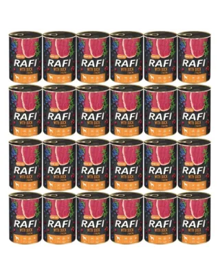 DOLINA NOTECI RAFI Conserve mancare umeda pentru caini, cu rata 24x400 g