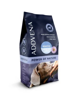 ADDVENA Power of Nature Sensitive medium&amp;large 10 kg miel, hrana caini sensibili talie medie si mare
