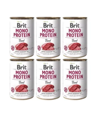 BRIT Mono Protein Beef 6x400 g alimente caini monoproteice din carne de vita