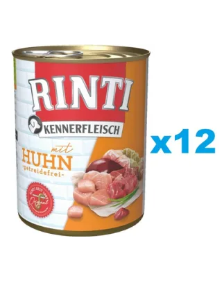 RINTI Kennerfleisch Chicken pui 12x400 g hrana caini