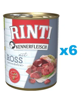 RINTI Kennerfleisch Horse carne de cal 6x800 g hrana caine adult