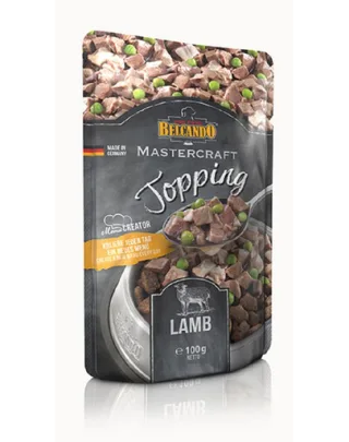 BELCANDO Mastercraft Topping 6x100 g hrana miel si mazare, pentru caini