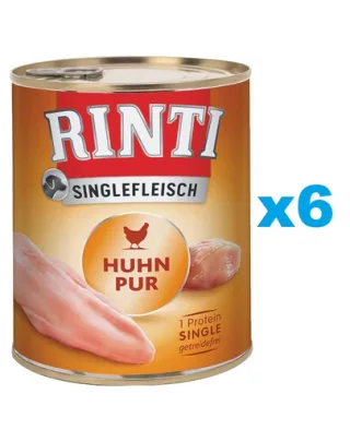 RINTI Singlefleisch Chicken Pure 6x400 g pui, hrana caini