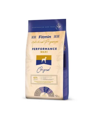 FITMIN dog maxi performance, Mancare pentru caini de talie mare foarte activi 12 kg
