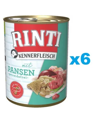 RINTI Kennerfleisch Rumen conserva hrana caine adult 6x800 g cu rumen