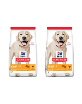 HILL'S Science Plan Canine Adult Light Large breed Chicken hrana caini talie mare 36 kg (2x18 kg) cu pui