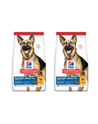 HILL'S Science Plan Canine Mature Adult 6+ Large breed Chicken pentru caini de rasa mare mai in varsta 36 kg (2x18 kg)