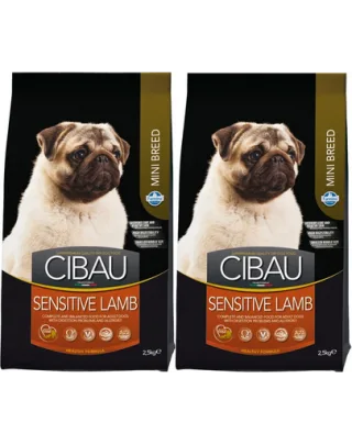 FARMINA Cibau Sensitive Lamb MINI hrana caini rasa mica cu sistem digestiv sensibil, miel 2 x 2,5 kg