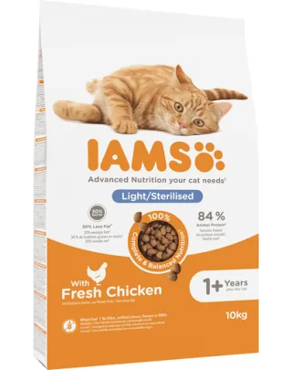 IAMS for Vitality Hrana uscata pentru pisici sterilizate, cu pui 10 kg