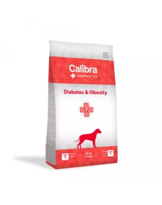CALIBRA Veterinary Diet Dog Diabetes&amp;Obesity 12 kg dieta veterinara caini supraponderali sau cu diabet