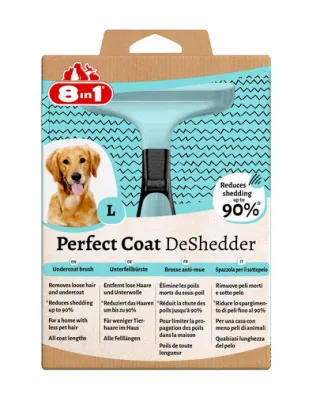 8IN1 Perfect Coat DeShedder Dog L perie pentru caini