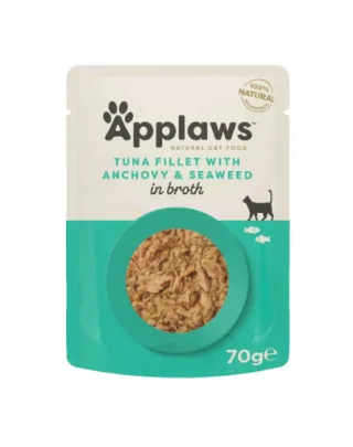 APPLAWS plic pisici, cu ton, ansoa si alge 70 g