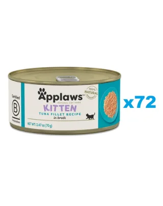 APPLAWS Cat Kitten Tuna in Broth Set conserve pentru pisoi, cu ton in sos 72x70 g