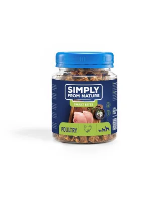 SIMPLY FROM NATURE Smart Bites Cuburi pentru dresaj caini, cu pasare 130 g