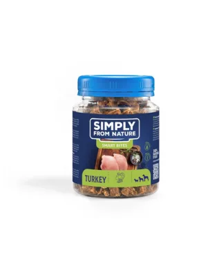 SIMPLY FROM NATURE Smart Bites Gustare dresaj caini, curcan 130 g