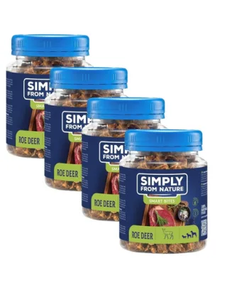 SIMPLY FROM NATURE Smart Bites Recompense dresaj caine 4x130 g caprioara