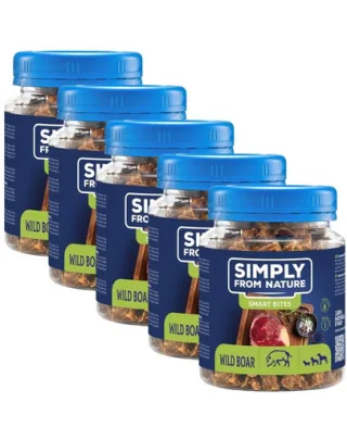 SIMPLY FROM NATURE Smart Bites cuburi mistret 5x130 g snack caine