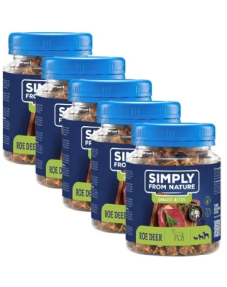 SIMPLY FROM NATURE Smart Bites Dog training treats 5x130 g din caprioara