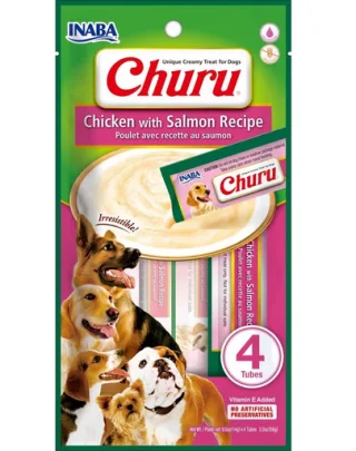 INABA Churu Chicken with salmon 4x14g tub crema caini cu pui si somon