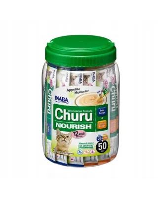 INABA Churu Nourrish 50x14g stimulent apetit pisici, ton si pui
