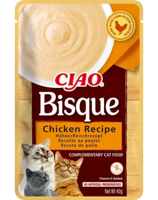 INABA CIAO Bisque Supa crema de pui pentru pisici 40g