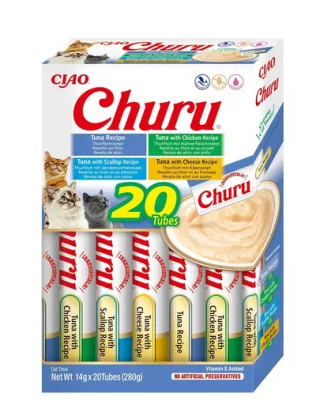 INABA Churu Variety Tuna recompense cu ton pentru pisici multibox 20x14 g (280 g)