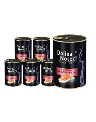 DOLINA NOTECI Premium Bogata in somon conserve pisica 12x400 g