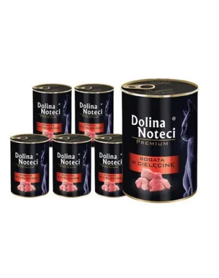 DOLINA NOTECI Premium Bogata in vitel pentru pisici adulte 12x400 g