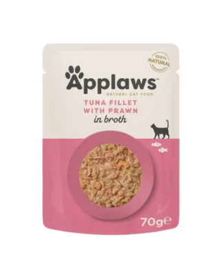 APPLAWS hrana pisici, cu ton si creveti de Pacific 70 g