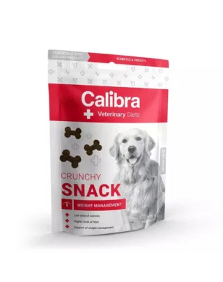 CALIBRA Veterinary Diet Crunchy Snack Weight Management 120 g gustare pentru caini adulti supraponderali sau cu diabet
