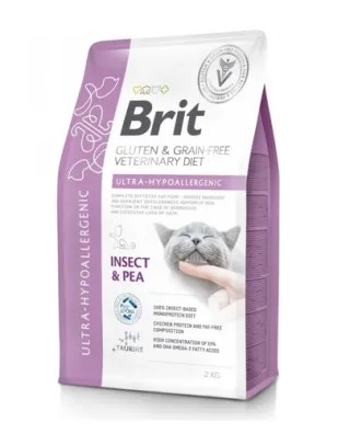 BRIT Veterinary Diet Cat Gluten Grain free Ultra-Hypoallergenic 2 kg hrana dietetica hipoalergenica pentru pisici