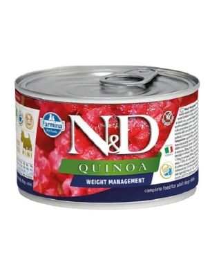 FARMINA N&amp;D Quinoa Dog Weight Management 140 g Hrana umeda pentru caini, pentru controlul greutatii
