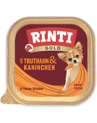 RINTI Gold Turkey&amp;Rabbit Mini curcan si iepure pentru caini 100 g