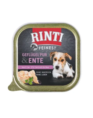 RINTI Feinest Poultry Pure&amp;Duck hrana caini pasare si rata 150 g