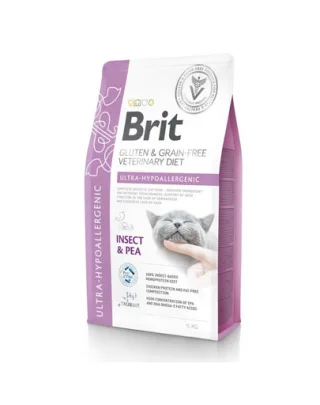 BRIT Veterinary Diet Cat Gluten Grain free Ultra-Hypoallergenic 5 kg pentru pisici cu intolerante alimentare