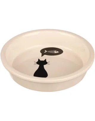 TRIXIE Castron din ceramica pentru pisici cu model pisica si peste, 0,25l / 13cm