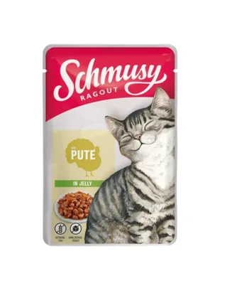 SCHMUSY RAGOUT Hrana umeda pisici, cu curcan in aspic 100 g