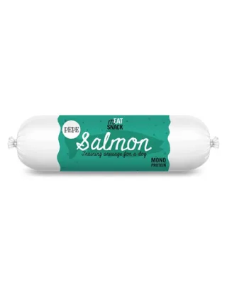 PAKA ZWIERZAKA PEPE Meat Snack Carnat pentru caini cu somon 200g
