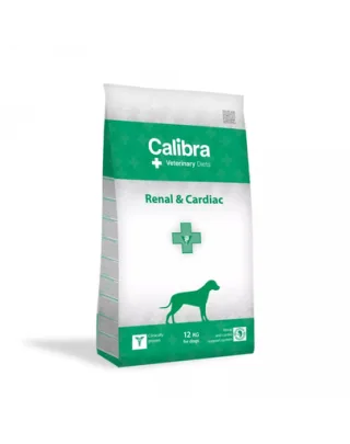 CALIBRA Veterinary Diet Dog Renal &amp; Cardiac Dieta veterniara pentru caini cu probleme renale si tulburari cardiace 12 kg