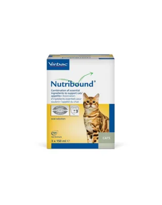 VIRBAC Nutribound 3x150 ml solutie orala pisici in convalescenta