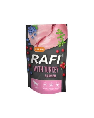 RAFI hrana umeda din curcan, afine, merisor pentru caini 500 g