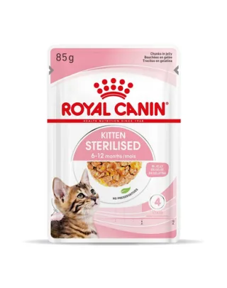 ROYAL CANIN Kitten Sterilised Hrana umeda pentru pisoi sterilizati, in aspic 24 x 85 g