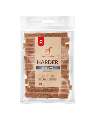 MACED Super Premium Harder Fasii cu carne de vita pentru caini 500g